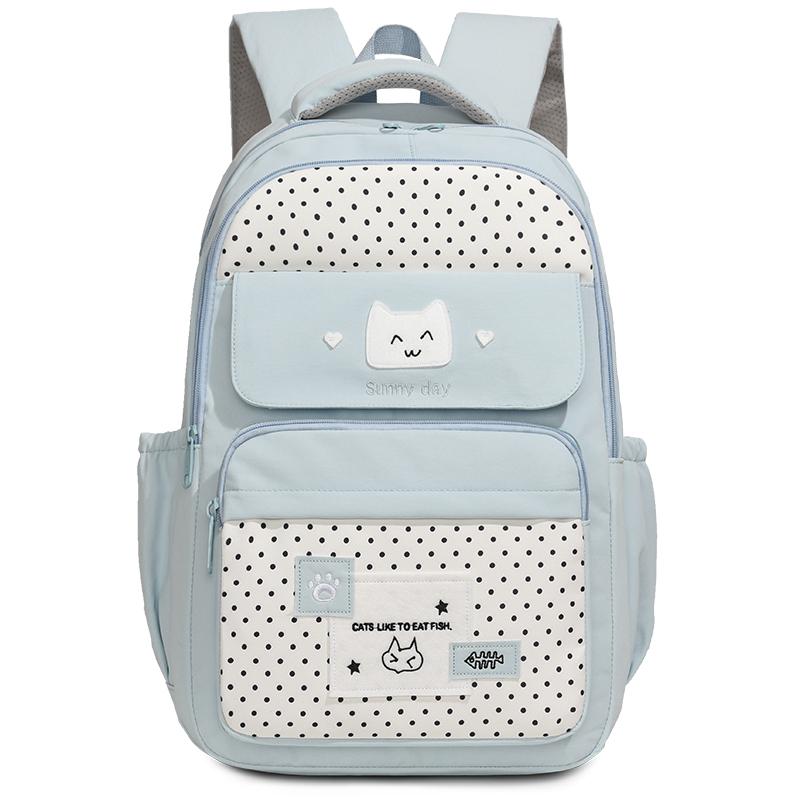 College Style Student Schoolbag Color Block Women's Lightweight Large Capacity Backpack