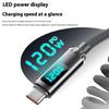 Braided Nylon USB C Fast Charging Cable 120W Power Delivery Retractably Spring System For Gadgets 480mbps Transmission