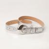 Womens PU Leather Belt With Round Alloy Pin Buckle Stylish Waistband Dresses Jeans Casual Outfits