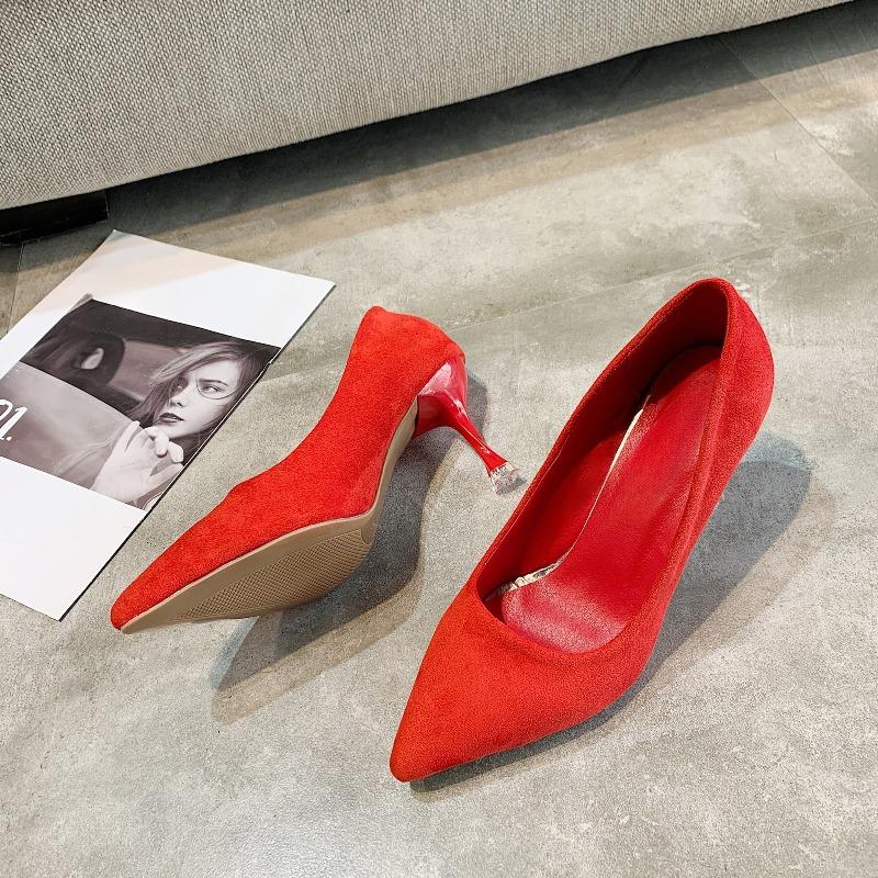 2025 New Women Shoes Pointed Toe Pumps Patent Dress High Heels Boat Shoes Shadow Wedding  for Wedding Women