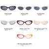 2PACK Fashion Candy Colour Retro Cat Eye Oval Sunglasses Black Small Frame Y2K UV Protective Sunglasses Outdoor Party Glasses