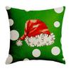 New Green Christmas Santa Claus Pillow Cover Bedroom Sofa Car Waist Rest Christmas Letters Cuddle Pillow