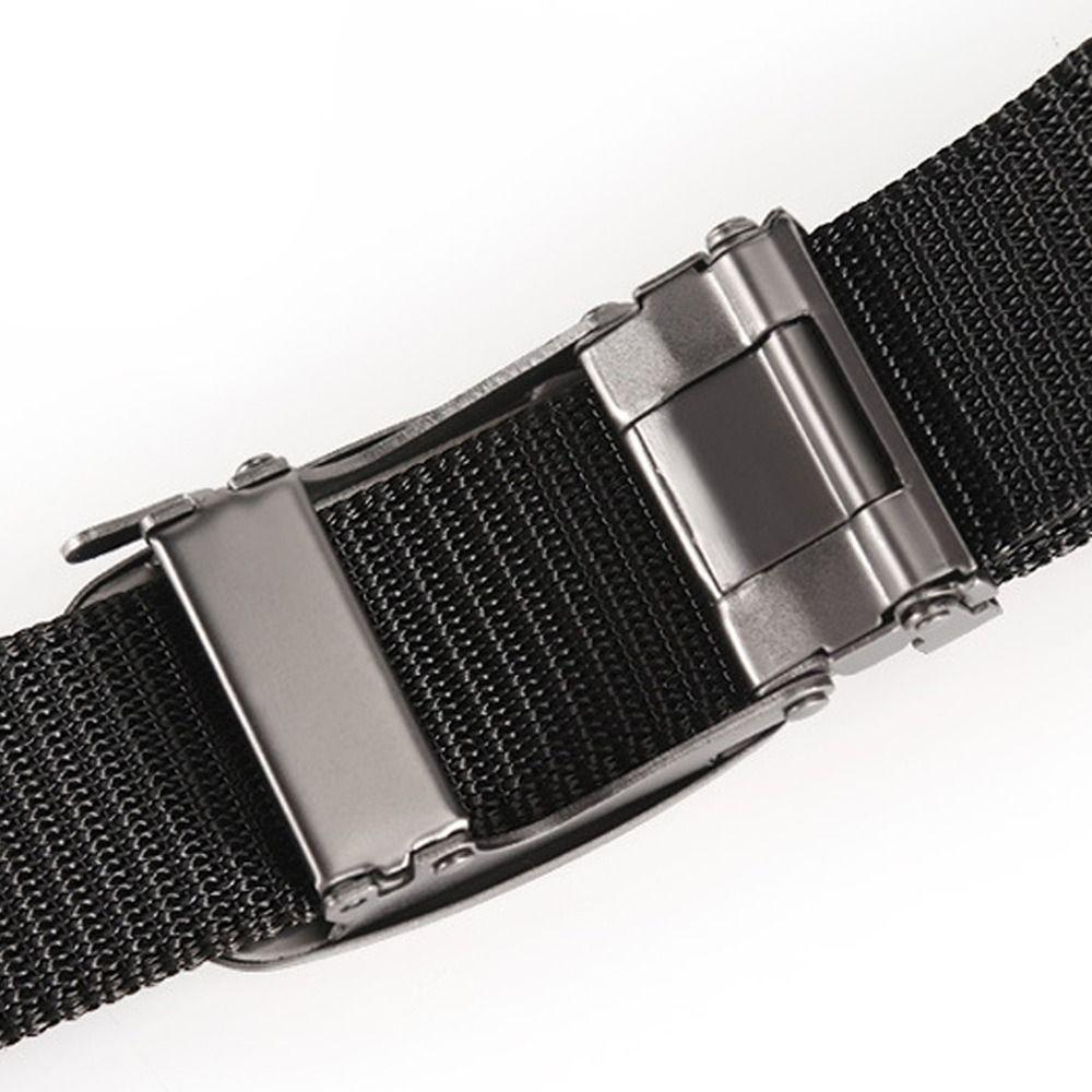 Simple Wild Style Automatic Buckle Waistband Luxury Brand Canvas Strap Men Nylon Braided Belt