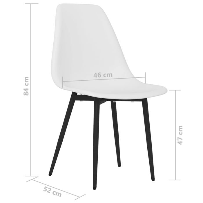 VidaXL 4x Chaises de Salle à Manger Sièges de Cuisine Chaises à Dîner Chaises de Repas Meubles de Cuisine Maison Intérieur 338043