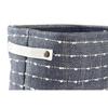 Panier de rangement - DKD HOME DECOR - Set de 3 - Polyester - 38x28x25 cm - Bleu marine/Blanc