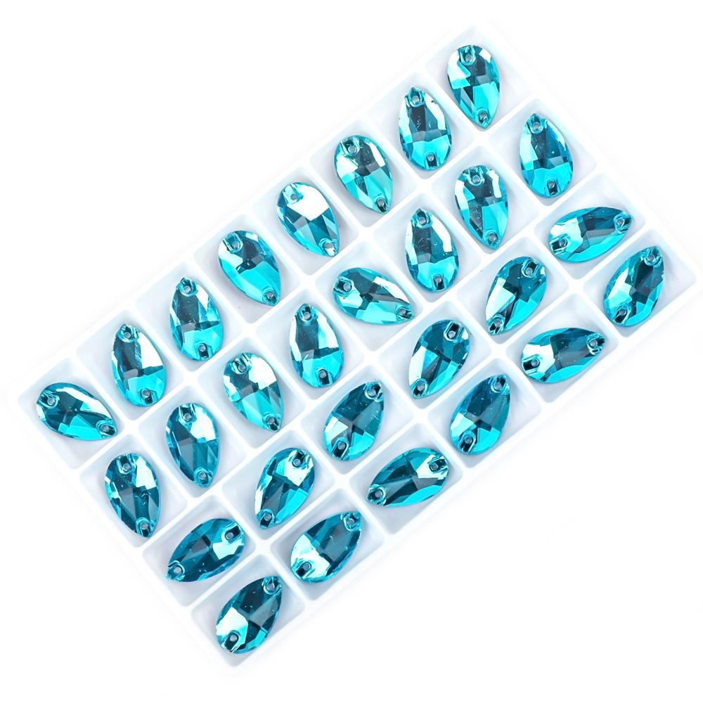 Drop Flatback Sew On Rhinestones Bulk Glass Crystal Stone for Tailoring Materials and Accessories Garment Accessories