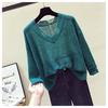 Tops Fashion Spring and Autumn Women's Long Sleeve Comfortable Loose Sweater Openwork Sweater