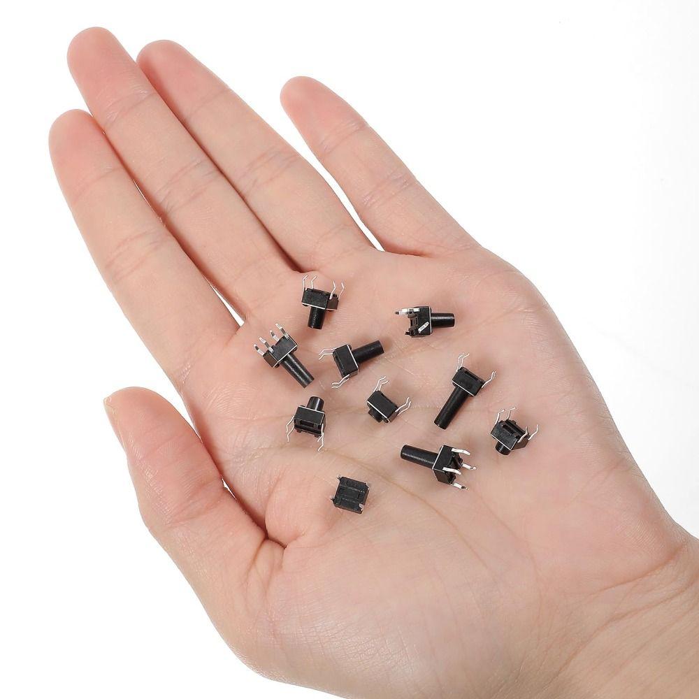 200pcs Tactile Micro Switch 4 Feet Tact Push Button Switch Universal Key Switch Kit TV