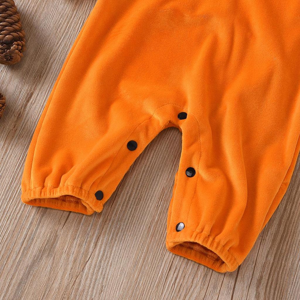 Infant & Toddler Halloween Pumpkin Onesie Romper for Boys & Girls