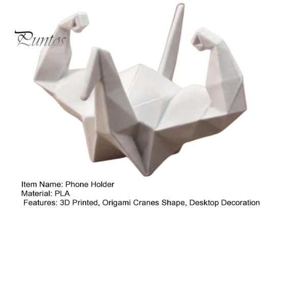 Desktop Phone Stand Muscular Origami Cranes Holder, 3D Printed Mobile Decorative Stand, Universal Cell Mount for Decoration Holder