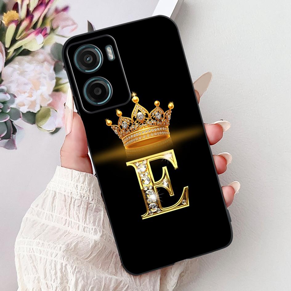 For Motorola Moto G05 Case Moto E15 Cover Fashion Initial Letters Black Silicone Soft Cover For MotoG05 G 05 MotoE15 E 15 Bumper