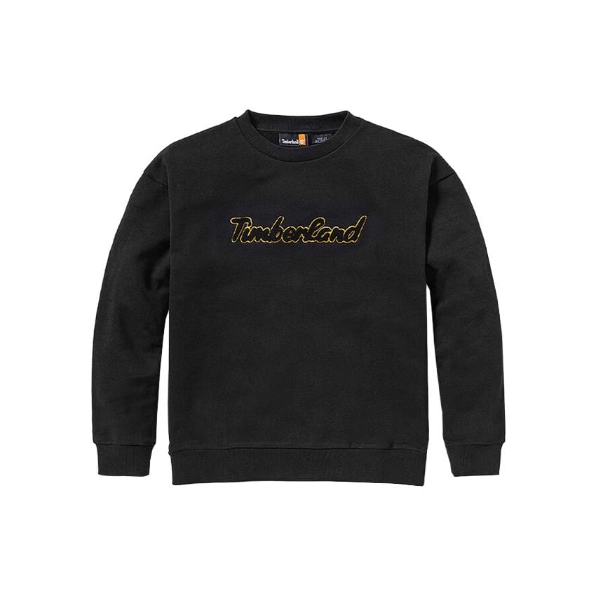 Timberland Sweatshirts Women's Black Crew Neck Moderate Regular A6HV5-001