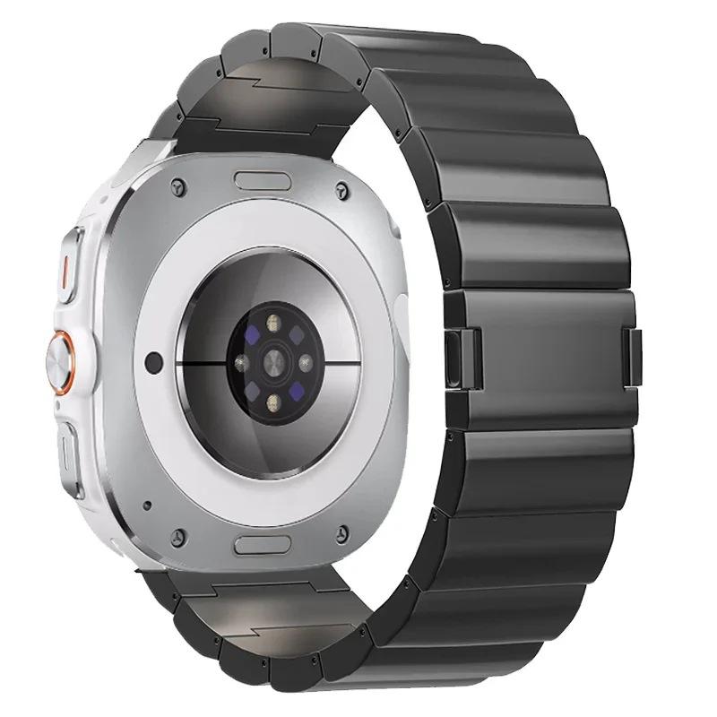 Replacement Strap for Samsung Galaxy Watch8 44mm/40mm/Watch8 Classic 46mm Titanium Alloy Watch Band with Magnetic Clasp