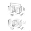 Transparents Medicine Storage Container With Convenient Handle Durability Office Desk for Home And Office Use