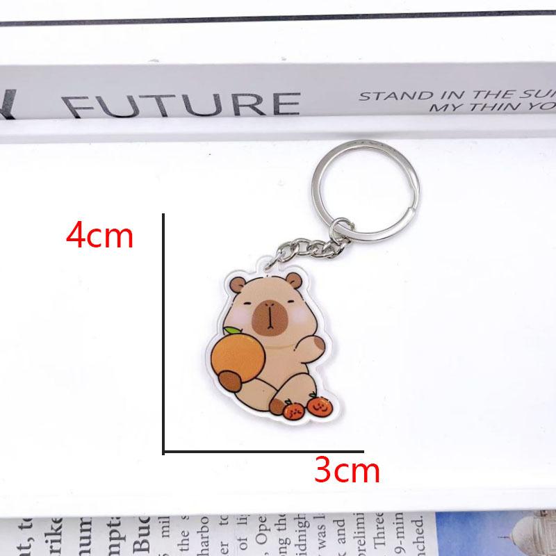 Kapibala Keychain Acrylic Creative Cute Capybara Creative Small Gift Bag Accessories Can Be Wholesale Fashion Toys Anime Cartoon