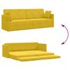 Floor Sofa Bed Yellow 213 X 70 X 77 Cm Velvet