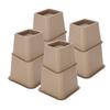 Furniture Raisers   Bed Chair Sofa Riser Feet Lift Set 4 x 5"& 4 x 3" Black
