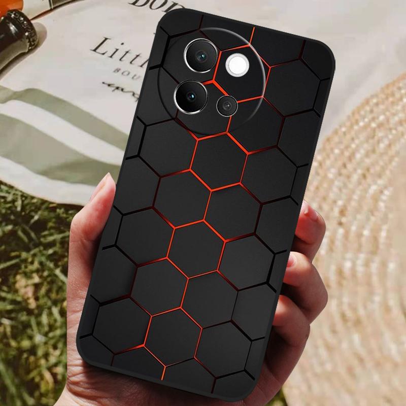For VIVO V40 Lite 5G Case Soft Silicone Cover Black Bumper TPU For Vivo V40 Lite 5G Phone Cases V40Lite Shockproof Back Covers