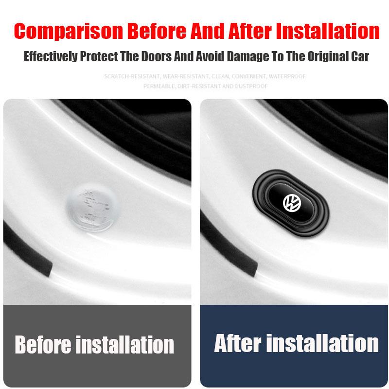 HAT1 4/8/12pcs Car Door Shock Pad Anti Collision Silicone Sticker for Volkswagen VW Golf 5 6 7 Passat Tiguan Jetta Touareg Scirocco