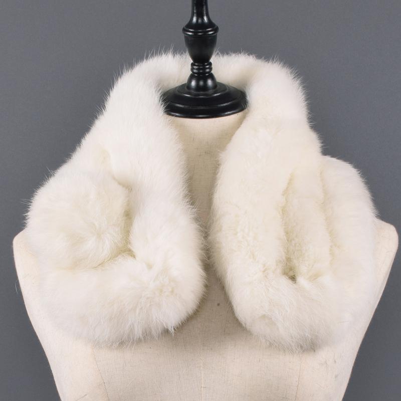 Natural Rabbit Fur Scarf for Women New Arrival Real 100% Rex Rabbit Fur Scarves Winter Fur Neckerchief Rabbit Fur Pompom