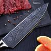 8 "Chef's Knife Stainless Steel Knife Imitation Damascus Large Wave Color Wood Handle Slice Knife Kitchen Knife