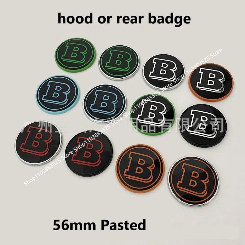 56mm with Brabus B Logo for Vito V Class Car Engine Hood Logo or Rear Trunk Emblecm Badge Logo Modification Accessories