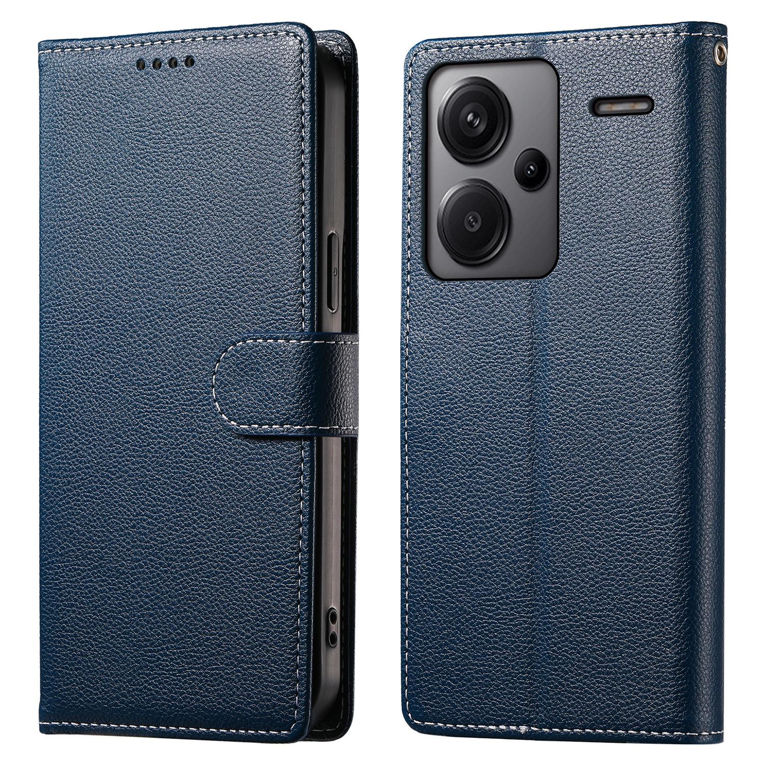 

For Xiaomi Redmi Note 13 Pro+ 5G Stand Case Litchi Texture Leather Wallet Phone Cover Magnetic Snap F