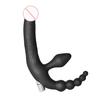 Triple Vibrating Strapless Dildo Anal Vibe Clitoral G-spot Vibrator for Women