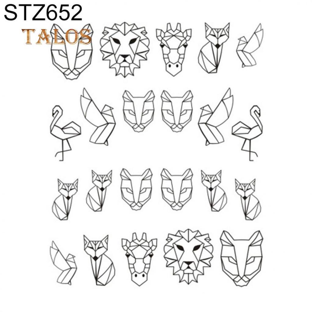 Blumenfeder einfache Zeichnung Frauen Nagel Aufkleber Aufkleber Schönheit DIY Maniküre Werkzeuge Nägel Pflege