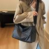 Retro Simple Solid Color Fashion Casual Large Capacity Shoulder Bag 2025 Autumn New Women's Messenger Tote Bag