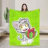 Acenixs Gaming Knitted Blanket Cartoon  Flannel Throw Blanket Home Couch Decoration Soft Warm Bedspreads,