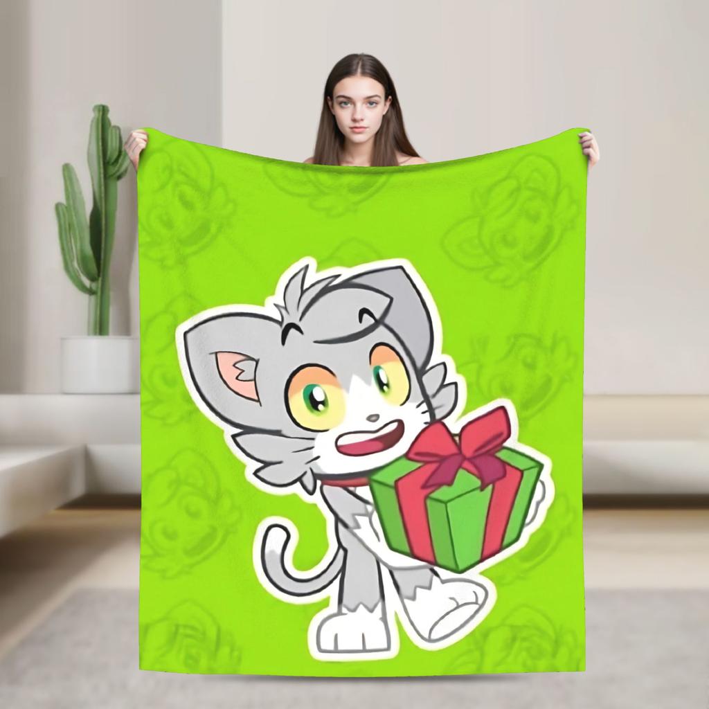 Acenixs Gaming Knitted Blanket Cartoon  Flannel Throw Blanket Home Couch Decoration Soft Warm Bedspreads,