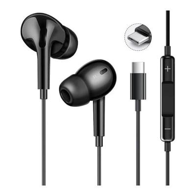 Earphones, Type C [2026 New Version, HIFI Clear Calls] Wired Earphones, Type-C, No Noise, Anti-Tangle, Volume Adjustment, Compatible with iPhone 17,