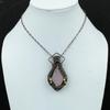Rose Quartz Pendant Copper Wire Wrapped Jewelry Handmade Dainty Pendant Wire Wrapped Pendant Gemstone Jewelry Copper Pendant Gift For Women