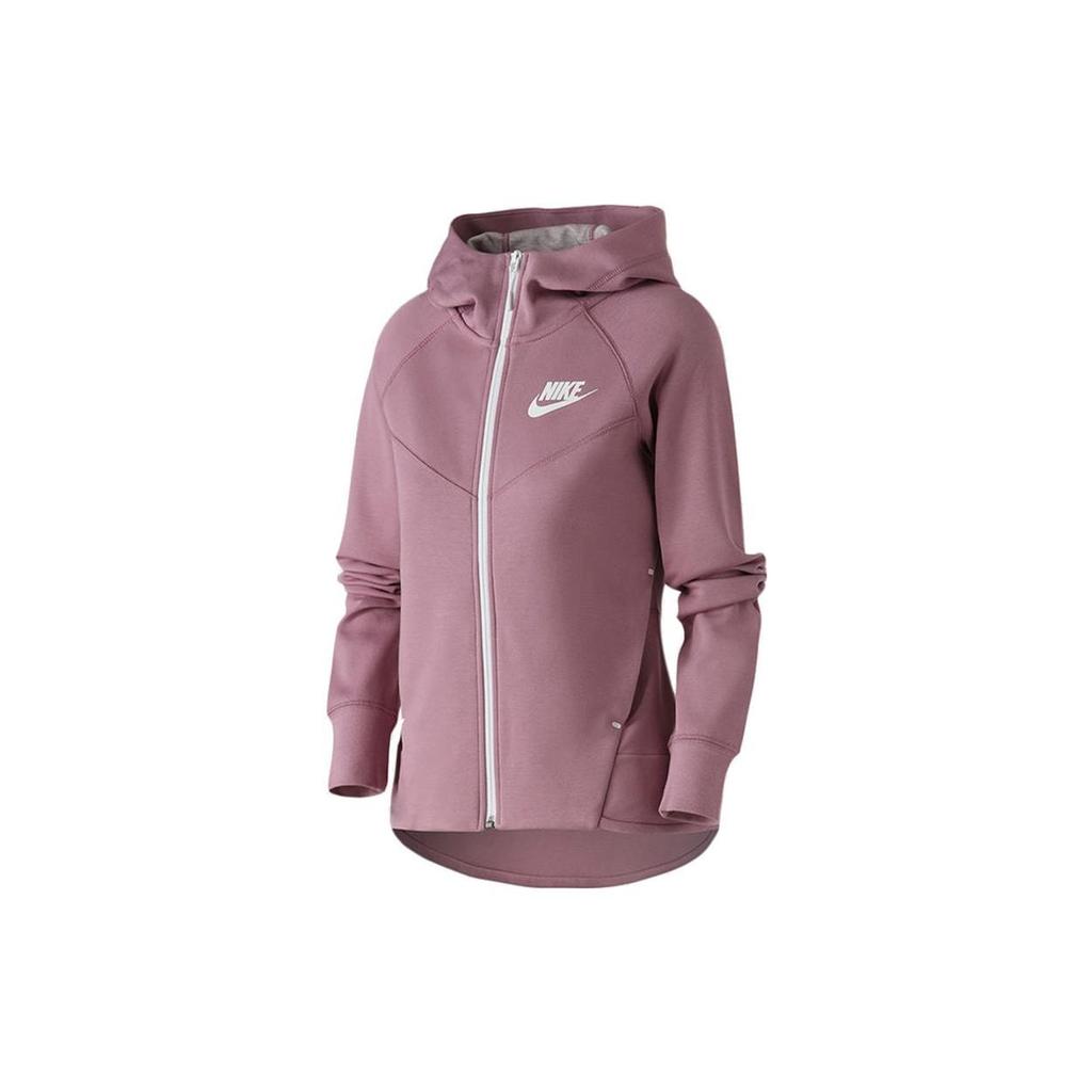 Nike Logo Print Solid Color Sports Jacket Women Jackets Purple 930760-515