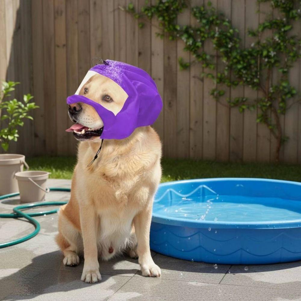 Adjustable Buckle Pet Ear Water-proof Head Cover Pet Waterproof Head Cover Prevent Water Into Ears