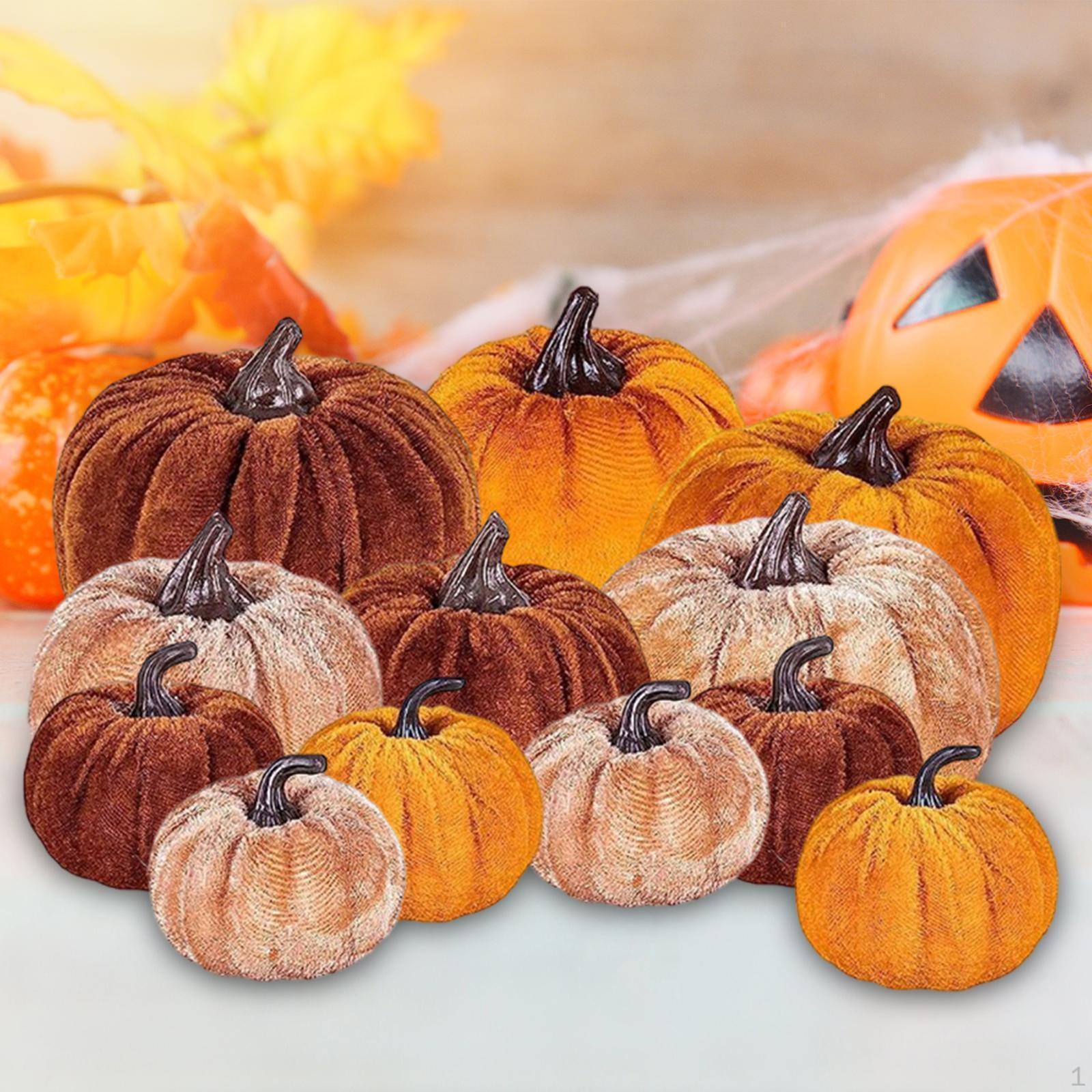 

12 штук Хэллоуин тыква украшение мягкая фигурка идеальный подарок осень украшение для