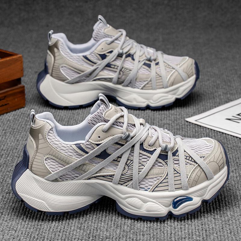 Shoes summer new mesh breathable cushioning dad shoes thick sole heightening sports and leisure shoes