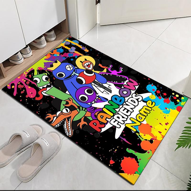 Benutzerdefinierter Teppich mit Regenbogenfreunde-Aufdruck, für Bürostuhl Wohnzimmer Schlafzimmer Küchenraum Dekoration Geschenke.