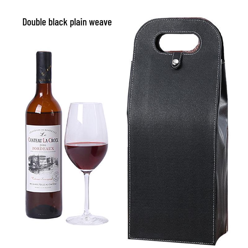Borsa Portabottiglie da Vino in Pelle - Scatola Regalo Singola o Doppia
