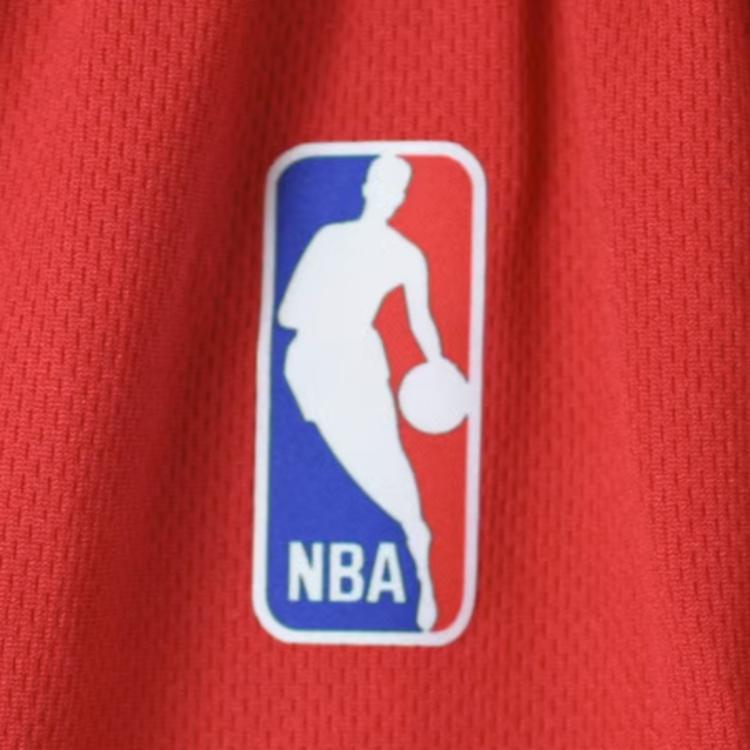 Adidas X NBA Collaboration Logo Print Straight Leg Basketball Pants Houston Rockets Men bottoms Red A46768