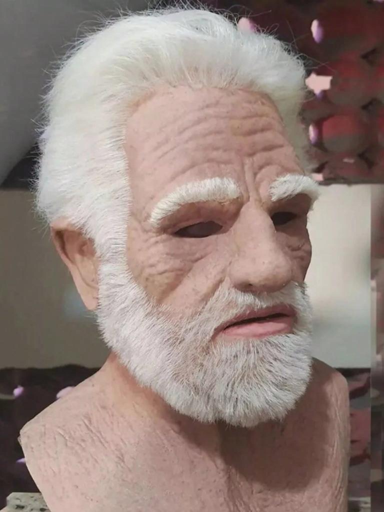 Halloween Old Man Mask Realistic Vicissitudes Simulation Full Face Mask Role Play School Party Gathering Game Head Cover