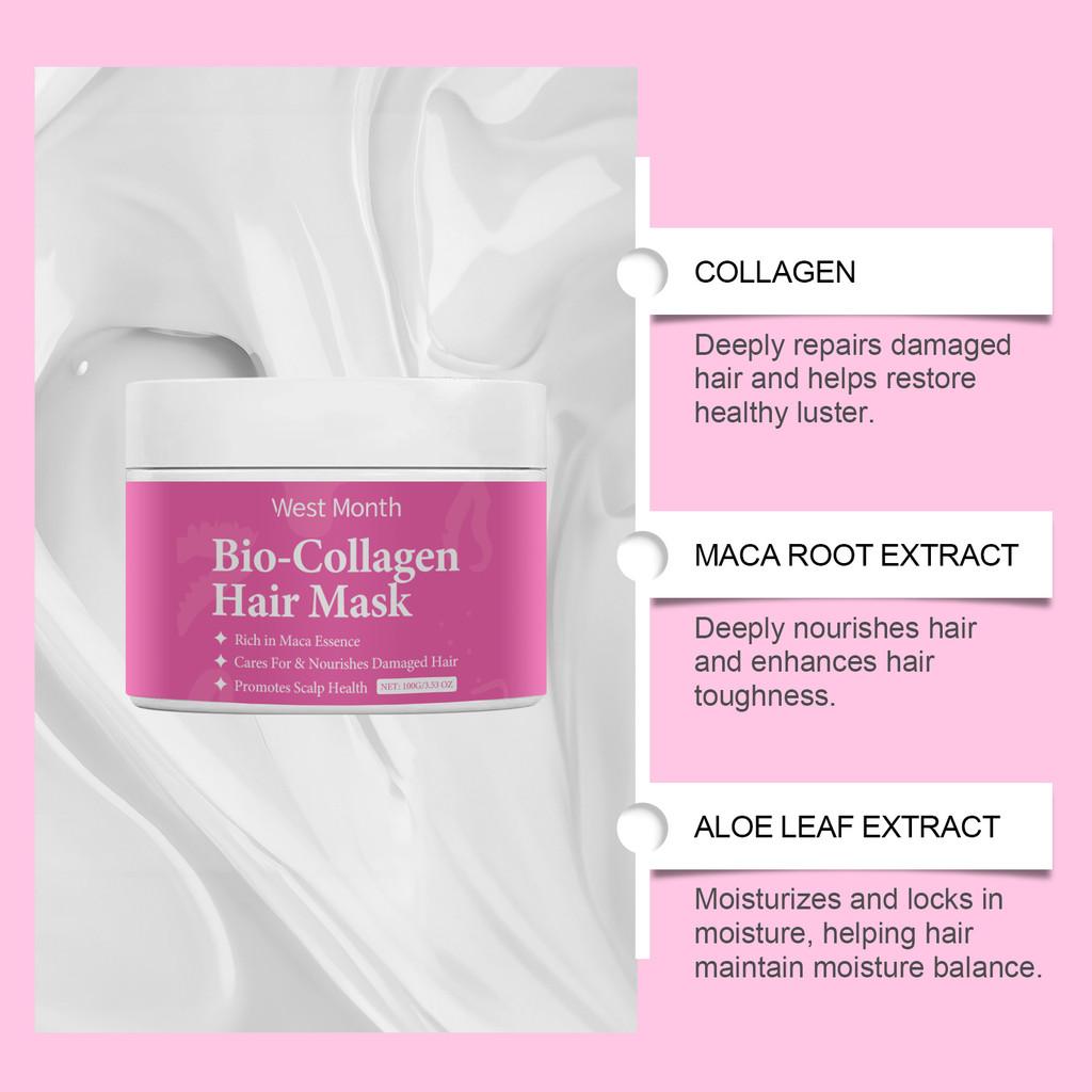 West Month Collagen Hair Mask Gentle Nourishing Moisturizing Treatment For Soft Hair