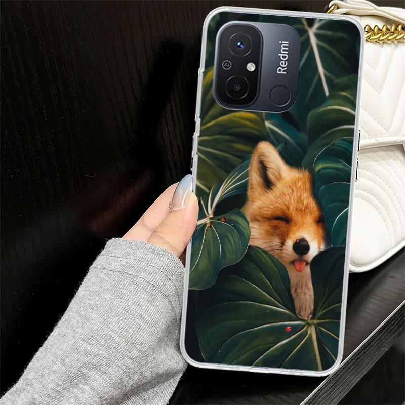 Animal Fox Case for Xiaomi Redmi 14C 13C 13 12C 12 10C 10 10A Phone Cover 9C 9 9A 9T 8 8A 7 7A 6 6A K70 K40 K20 Pro
