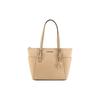 Mk Charlotte Logo Zip Closure Saffiano Leather Tote Bag Women Tote Beige 35T0GCFT7L-CAMEL