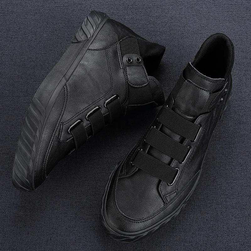 Chaussures montantes rétro pour hommes Chaussures décontractées en cuir de luxe pour hommes Bottines style britannique Confortables Douces Baskets pour hommes Nouveaux Mocassins