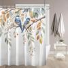 Charming Birds and Blossoms Shower Curtain- Multi-Style Bath Decor, Perfect for Those Who Love Nature-Inspired