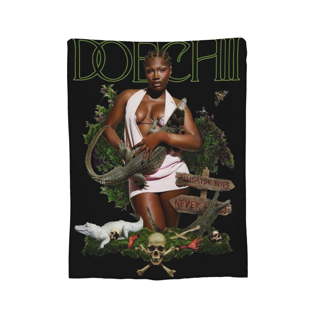 Doechii Rapper Blanket Flannel Summer  Breathable Super Warm Throw Blankets for Home Car Quilt