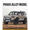 1/32 Toyota 2024 PRADO Land Cruiser Alloy Car Model Diecast Metal Off-road Vehicles Car Model Sound and Light Childrens Toy Gift
