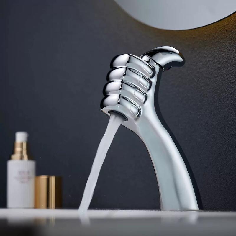 1PCS Single Handle Basin Faucet Water Tap Solid Brass Chrome Gold Finish Black White Bathroom Sink Mixer